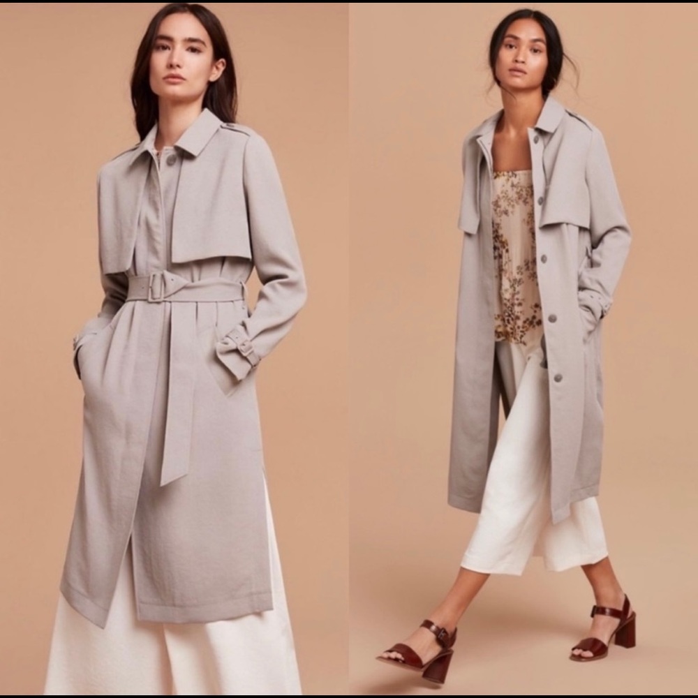 Aritzia Wilfred Louvinel Trench Coat Gray Medium